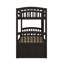 Lit superposé simple au-dessus d'un lit simple en bois avec tiroirs et lit gigogne-572203551