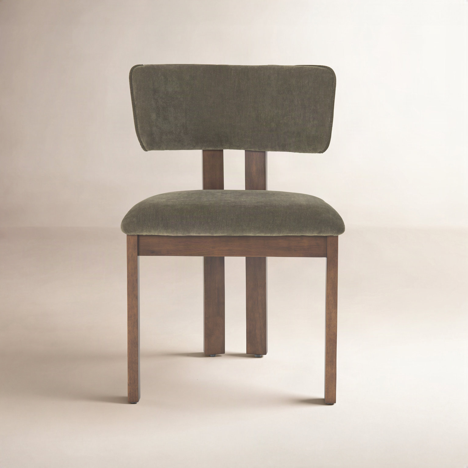 Zira Dining Chair, Cream, Light Brown