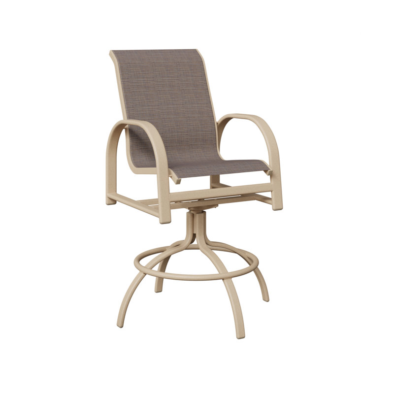 Chaise de bar pivotante Cazares Luna, Luna multicolore, Bleu cadet Shelby
