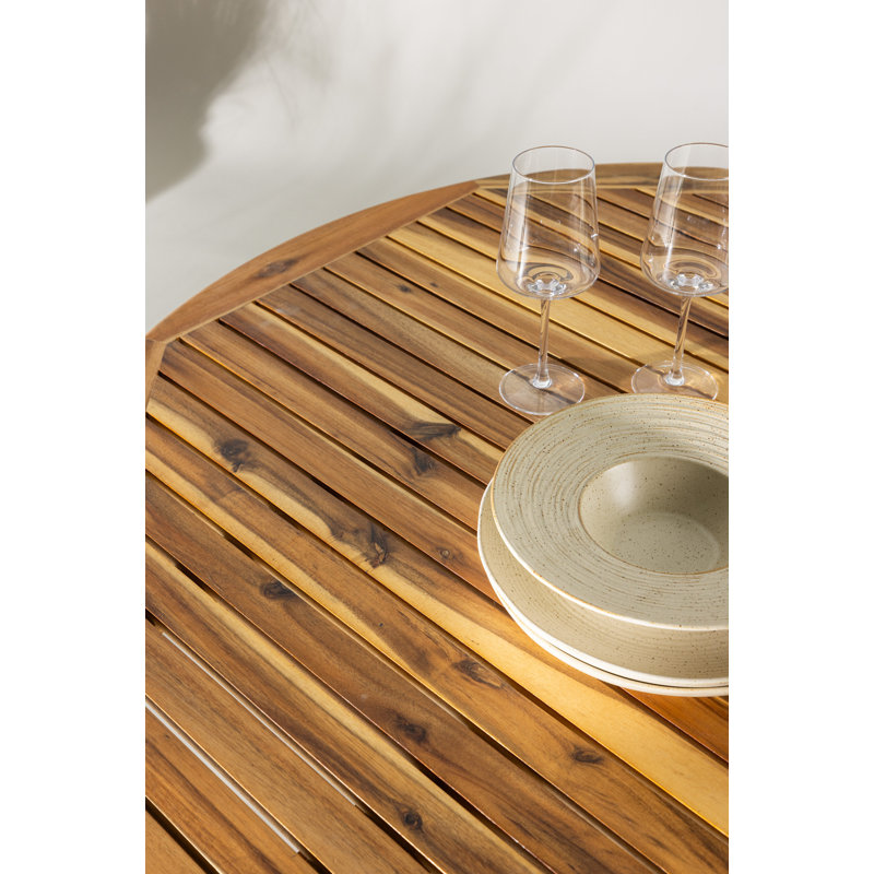 Bacote Acacia Round Dining Table