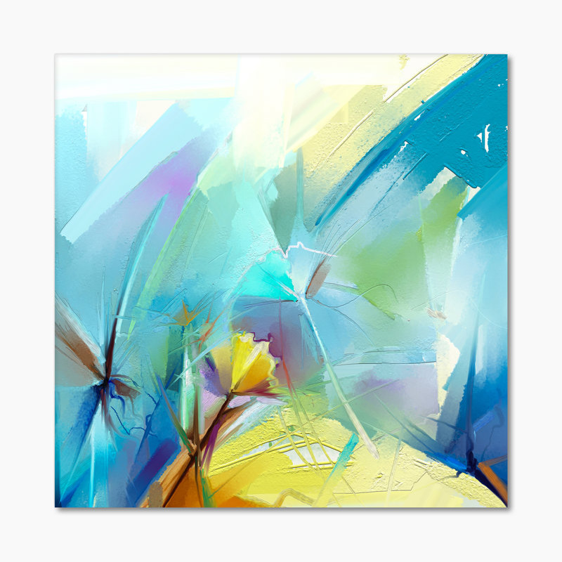 «Turquoise Storm Impression V», reproduction d'art sur toile, H 36 po x l 36 po x P 1,5 po, Toile tendue