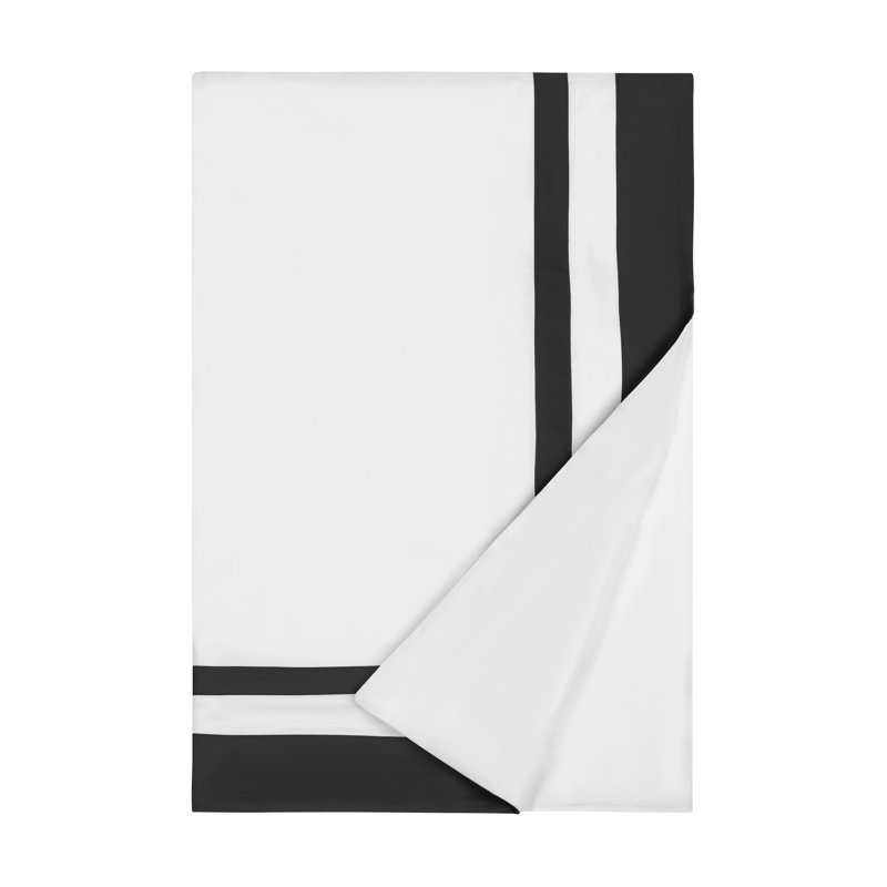 Savoy Duvet Cover, Twin Duvet Cover, White/Black