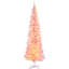 Sapin de Noël artificiel mince de 7 pi de hauteur avec 200 lumières DEL blanc chaud et 499 pointes pour la décoration de Noël-364249794-364249784-364249796
