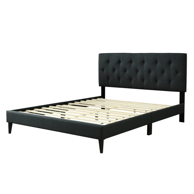 Grand lit dans une boîte Enable - Tête de lit noire avec fonction