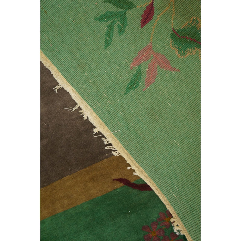 Antique Allover Floral Art Deco Chinese Design Room Size Area Rug