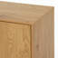 Armoire en bois naturel avec porte et tablette réglable pour rangement de salle de bain 3 tiroirs