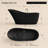 Vast Studio 67.3" x 29.7" Freestanding Soaking Cement Bathtub, Non-Slip Bottom Design Deep Soaking Tub for Bathroom-97549049