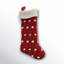 Bas de Noël tricoté à pois
