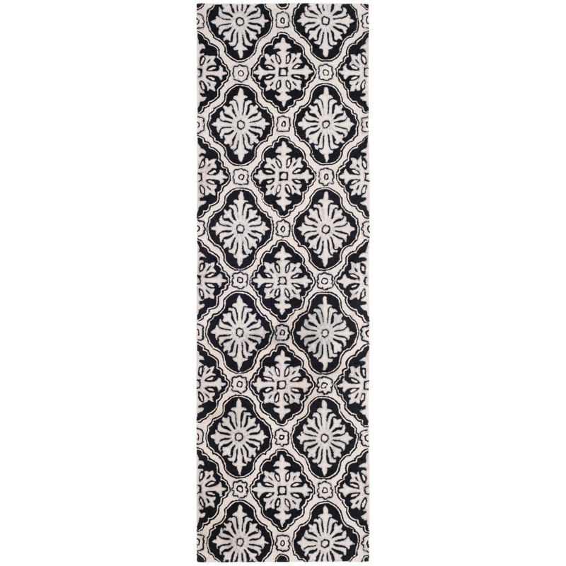Taran Easy Care Hand Hooked Performance Geometric Rug, Runner 2'6" x 10'