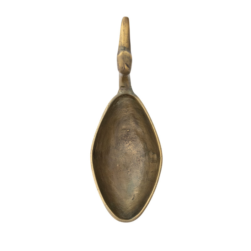 Bol en fonte d'aluminium en forme d'oiseau avec finition antique