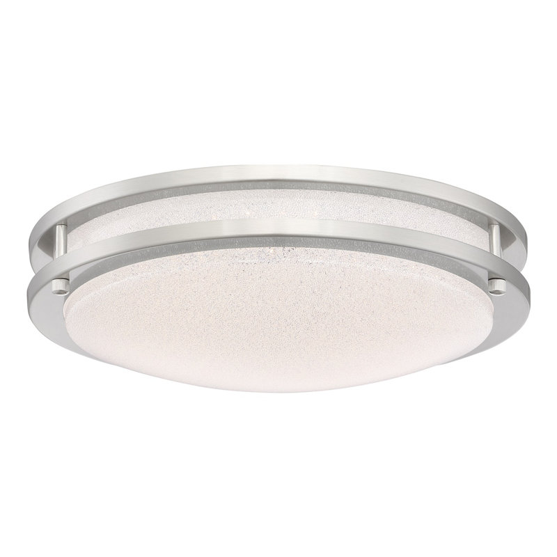 Serife Acrylic Flush Mount, 5" H x 16" W x 16" D