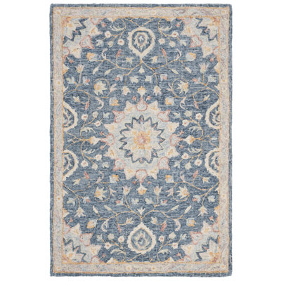 Tapis floral en laine touffeté à la main Luitpold