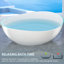 Baignoire autoportante de 63 po à surface solide, baignoire de trempage autoportante en résine d'ingénierie de luxe avec trop-plein et bonde escamotable pour salle de bain contemporaine, blanc brillant