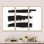 «Black and White Geometric Company II», ensemble d'art mural moderne encadré sur toile Mid-Century-72044461-72043315