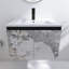  Meuble-lavabo mural 24 po avec lavabo en céramique Exmore