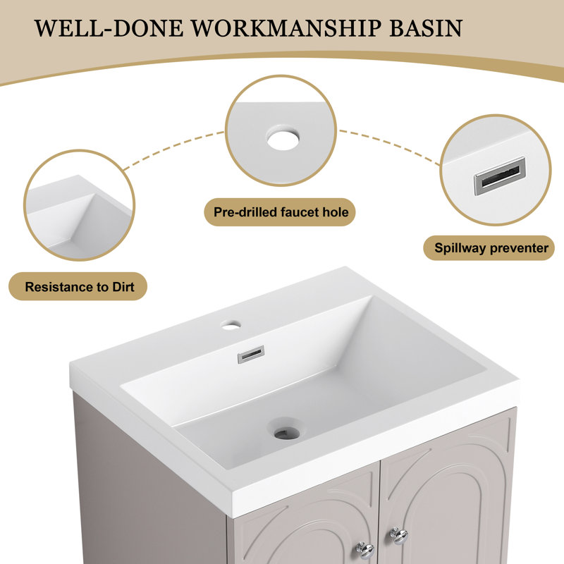 Ensemble de meuble-lavabo simple 24 po