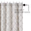 Rideau de douche simple 100% coton Az + crochets Az