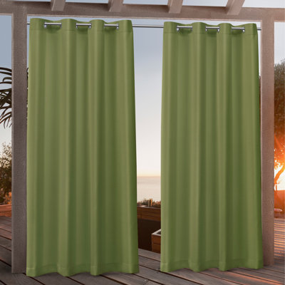 Nicole Miller Polyester Indoor/Outdoor Grommet Top Curtain Panel Pair (Set of 2)