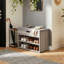 Linen Upholstered Storage Bench