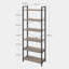 6 Tier Bookcase With Steel Frame, Free Standing Shelf, Living Room, Bedroom, Office, Industrial Design, Black Ink-1675943749-1675943748