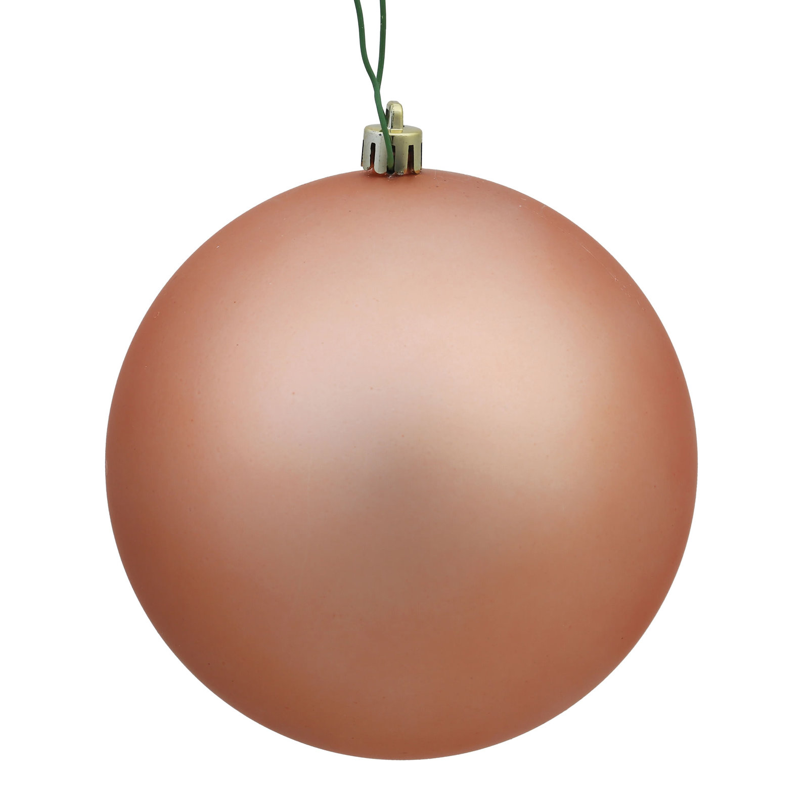 Holiday Décor Ball Ornament, 3" H x 3" W x 3" D, Matte Rose Gold