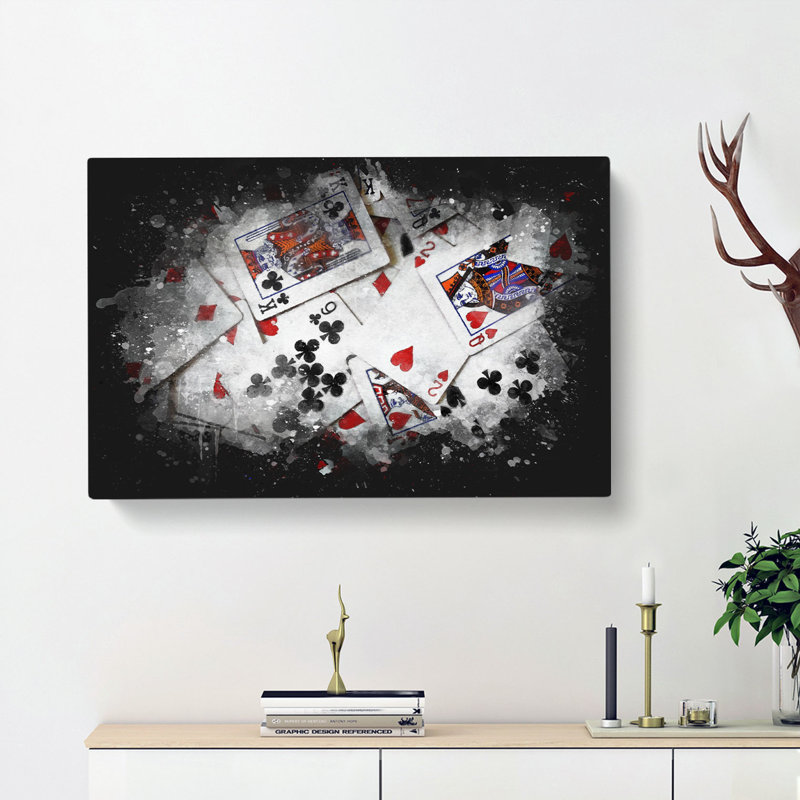 Deck Of Cards - Wrapped Canvas, 60cm H x 91cm W x 3cm D