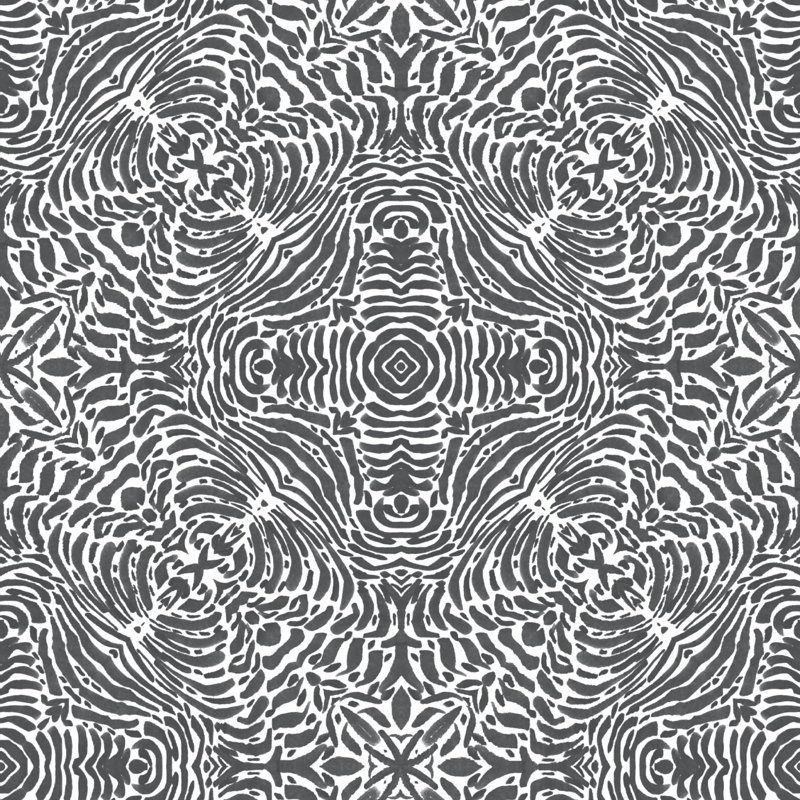 Abra Flora Spiral Premium Matte 10' L x 24" W Wallpaper Roll, Faux Grasscloth, Non-pasted, Gray