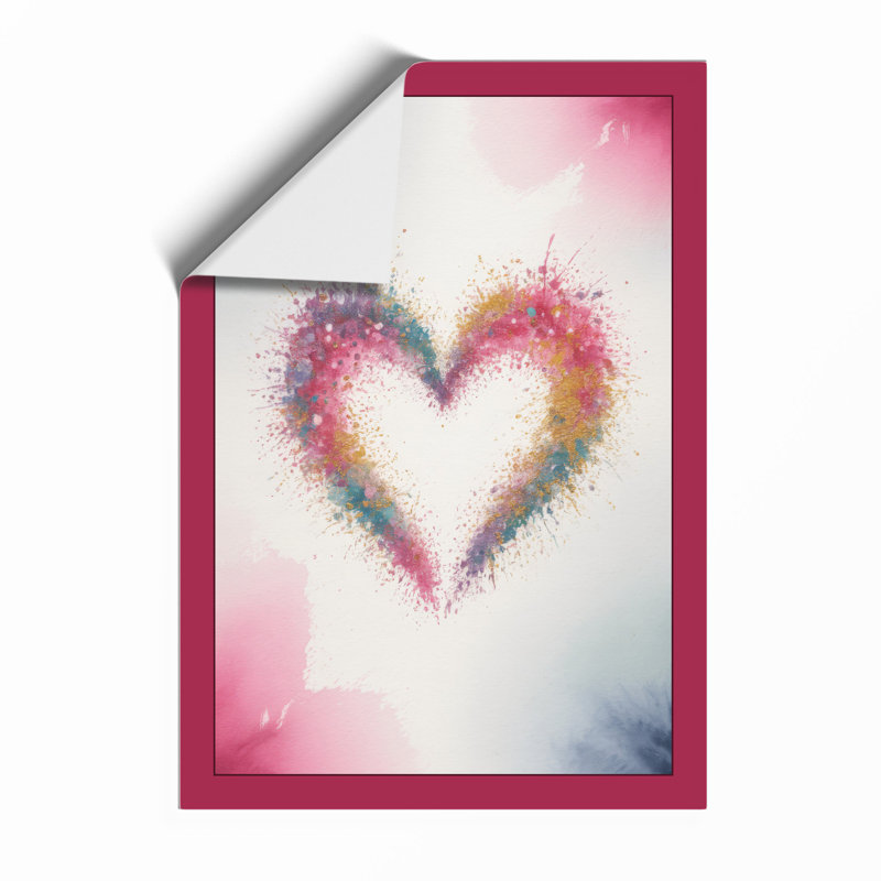 Dissolving Heart Modern - Print, Unframed, A3 - 42.0 x 29.7 cm