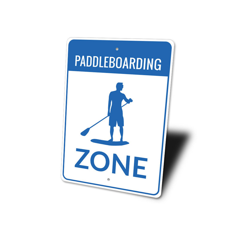 Panneau de zone de Paddleboard, H 14 po x l 10 po x P 0,04 po