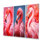 «Pink Flamingo Haven» - ensemble d'art mural en métal Flamingo