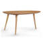 Table basse Mid-Century moderne ovale au fini naturel avec pieds en bois d'hévéa