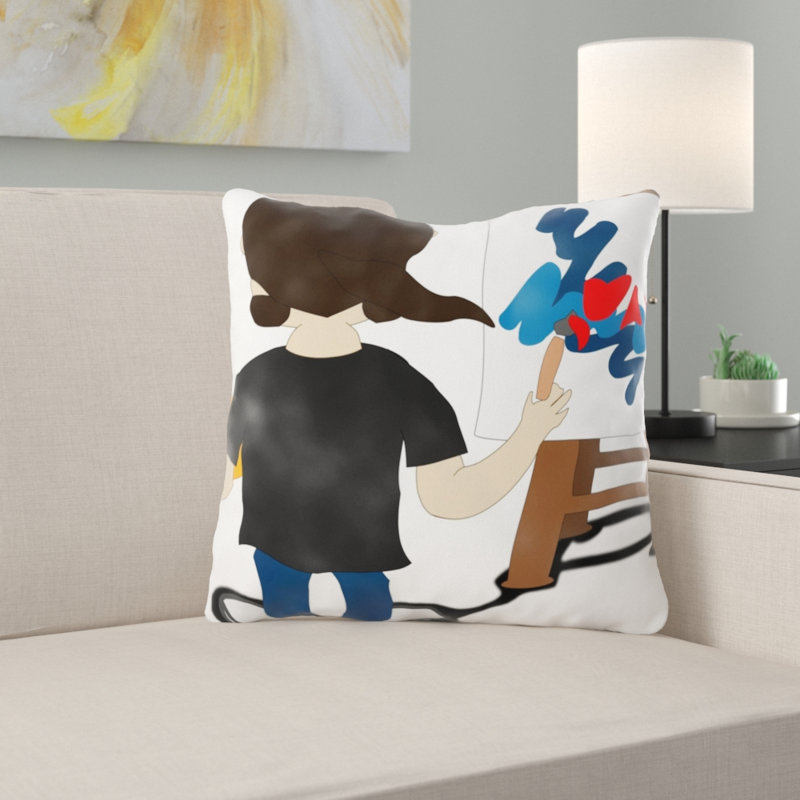 Coussin de jeté avec peintre Wilsonville, Microsuède, Intérieur
