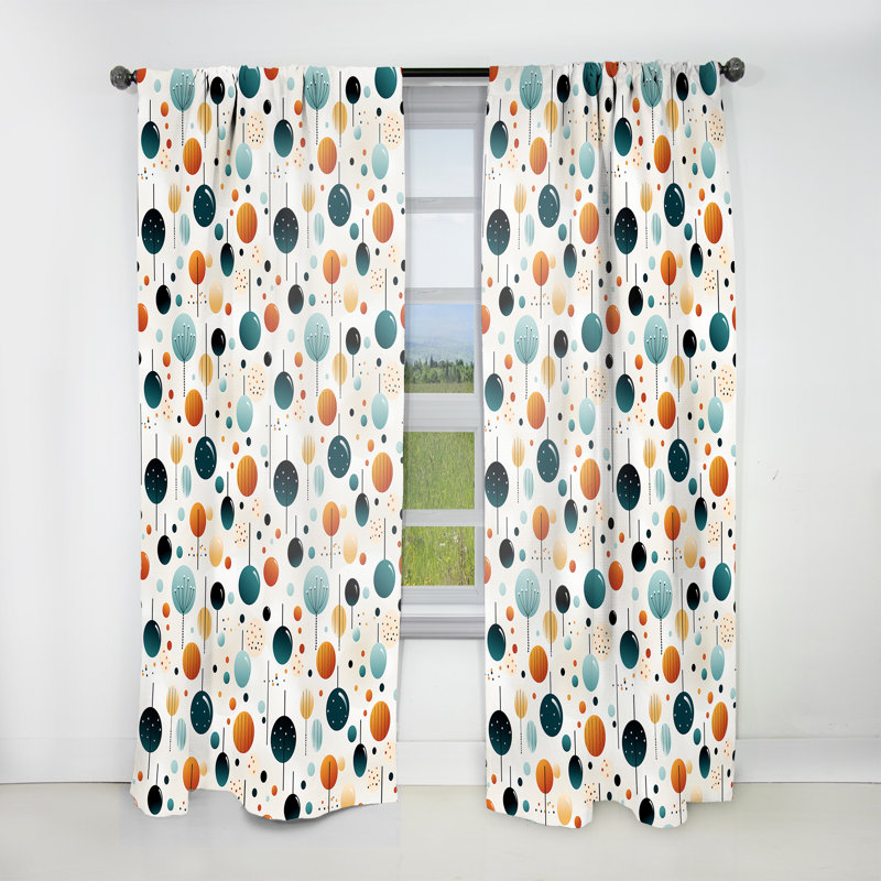 Rideau obscurcissant scandinave Simplicity à motif scandinave II - 1 panneau, L 52 po x L 95 po