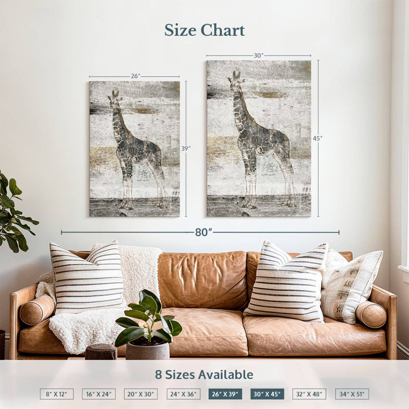Brampt Giraffe Stare, 39" H x 26" W