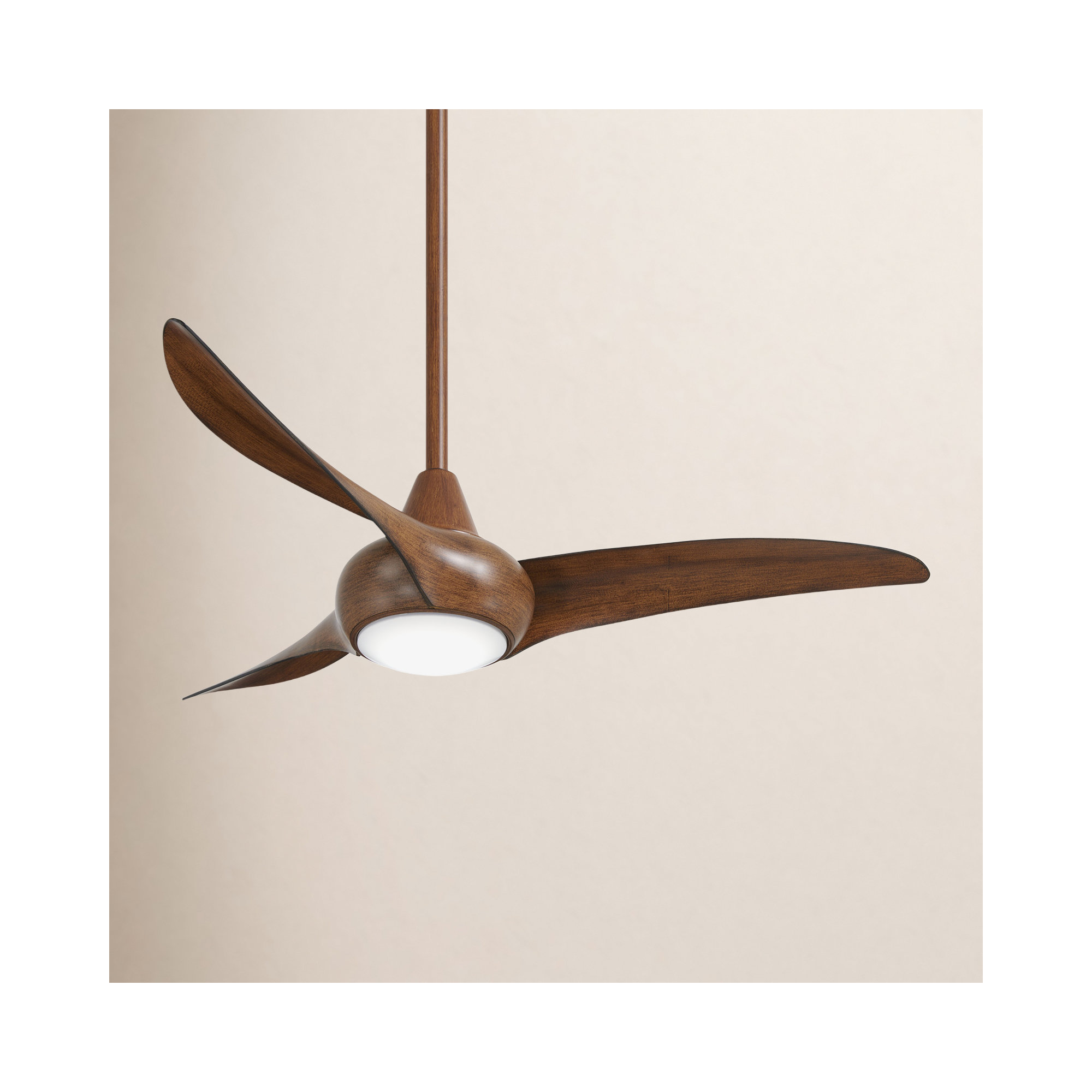 44" 3 - Blade LED Propeller Ceiling Fan with Remote Control and Light Kit Included, Distressed Koa
