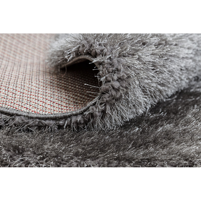 Taryn Solid Colour Area Rug, Grey/Brown/Blue, Round 120cm