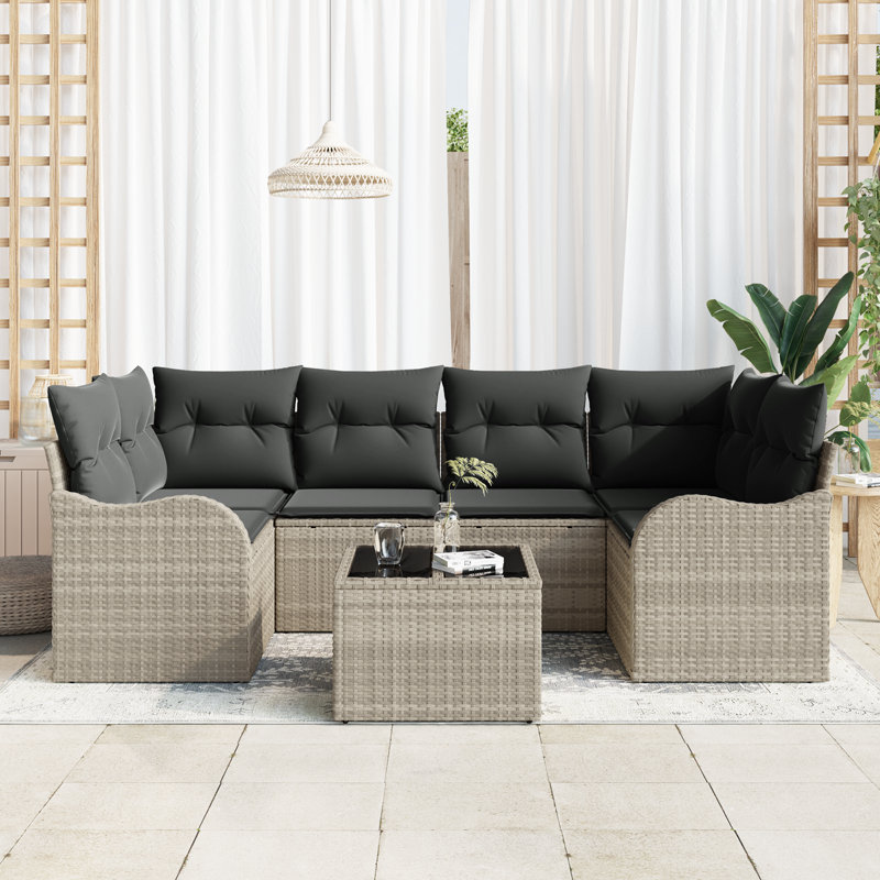 121cm Wide Patio Sofa with Cushions