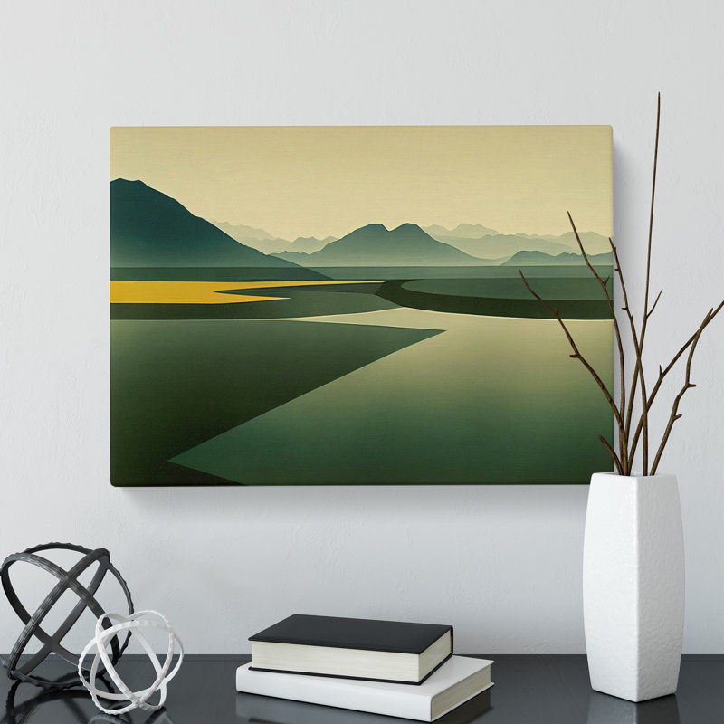 Enthralling Mountain Landscape - Wrapped Canvas