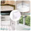 Éclaboussure latérale de meuble-lavabo en pierre de quartz blanche 21,25 po avec filets gris doux