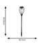 Black Metal Cage Solar Powered Outdoor Spike Light Solar Powered Integrated LED Pathway Light