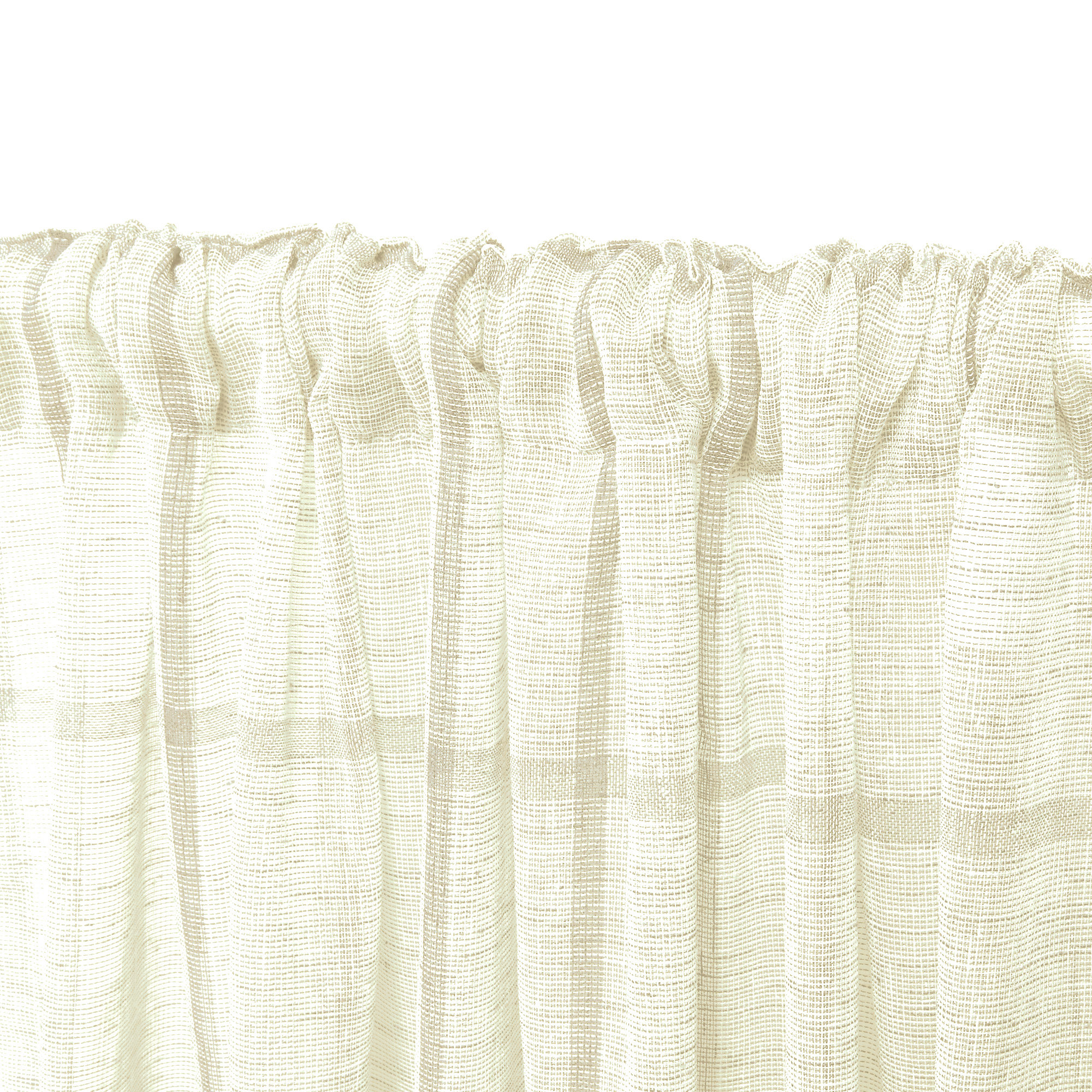Lauren Ralph Lauren Rubin Sheer Back Tab/Rod Pocket Curtain Panel, 54" x 84", Beige