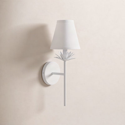 Ryland Single Light Linen Armed Sconce