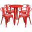 Ensemble de table ronde intérieure / extérieure en métal 24 po Cordele-24678671-24678676