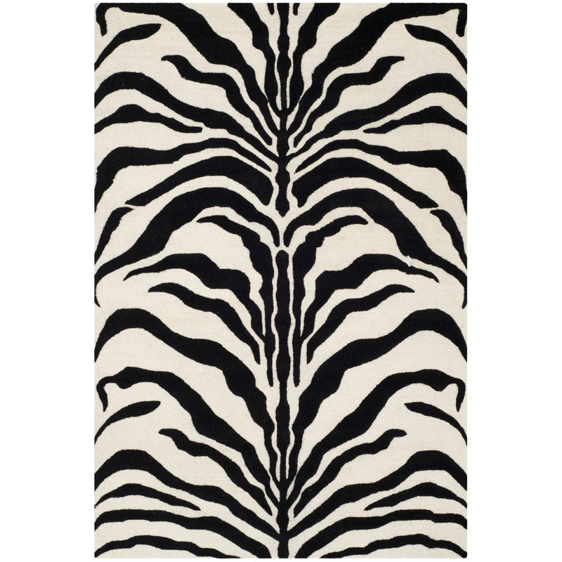 Cambridge Hand Tufted Wool Animal Print Rug, Rectangle 5' x 8'