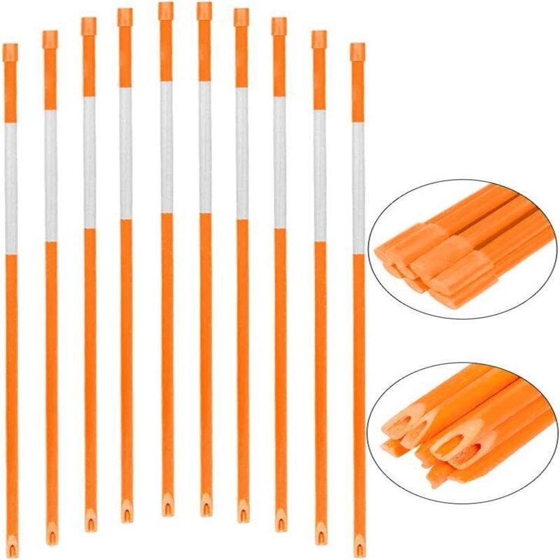 11'' H x 11'' W Orange/White Composite Fencing
