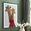 «Giraffes and Bow», reproduction encadrée-1349866965-1349866961