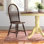 Chaise d'appoint à dossier Windsor en bois massif Wisconsin