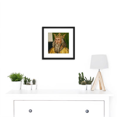 British School Henry I King Portrait 1 Piece Single Picture Frame Painting