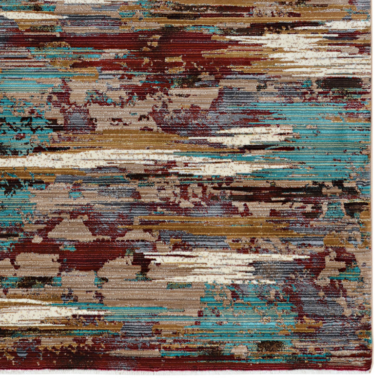 Tapis abstrait doré, Rectangle 3 pi x 5 pi
