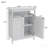 Bathroom Standing Storage With Double Shutter Doors Cabinet-White